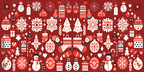 クリスマス　イラスト　ラッピングペーパー　包装紙