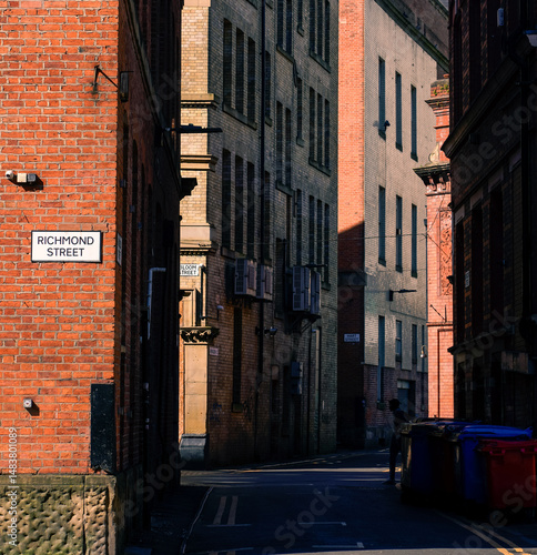 narrow street in Manchester 