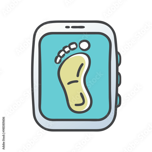 step counter app icon, step counter app vector illustration-simple illustration of step counter app, perfect for step counter app logos and icons