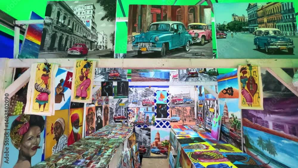 Souvenir market in Varadero. VARADERO, CUBA - DECEMBER 2023 - Caribbean holidays, vacations in Cuba, Cuban tourism. A tourist market with shops, a fair selling souvenirs, gifts, and handmade products. Souvenir market in Varadero. VARADERO, CUBA - DECEMBER 2023 - Caribbean holidays, vacations in Cuba, Cuban tourism. A tourist market with shops, a fair selling souvenirs, gifts, and handmade products.