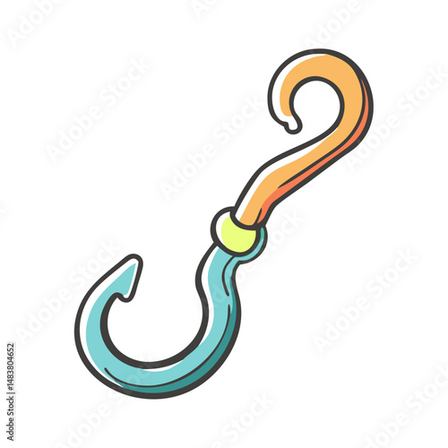 swivel hook icon, swivel hook vector illustration-simple illustration of swivel hook, perfect for swivel hook logos and icons