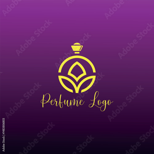 perfume fragrance outlet store logo design vector