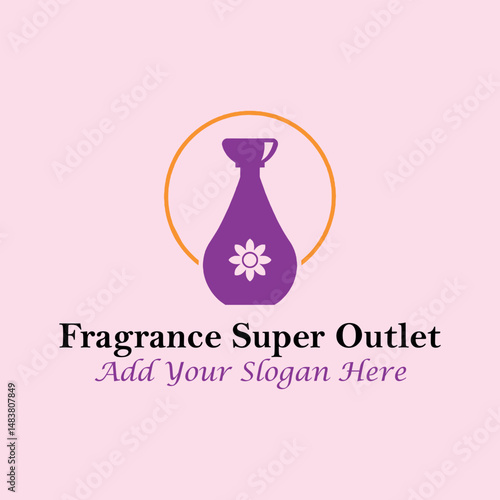 perfume fragrance outlet store logo design vector