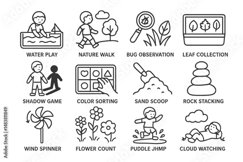 Outdoor activities for kids: nature play, bug observation, leaf collection, and more
