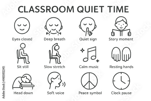 Classroom quiet time guide with relaxation and mindfulness activities for students