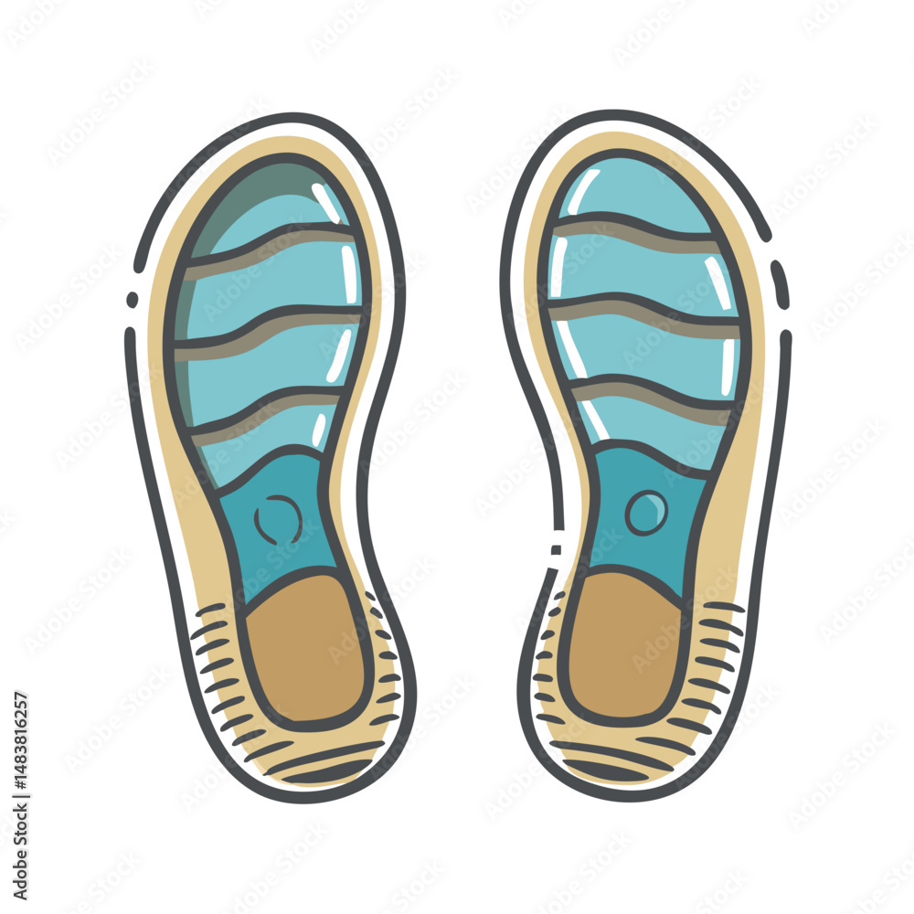 walking shoes with sole detail icon walking shoes with sole detail icon