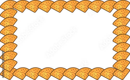 Tortilla chips, mexican food, latin food, clipart, illustration, for designers, frame