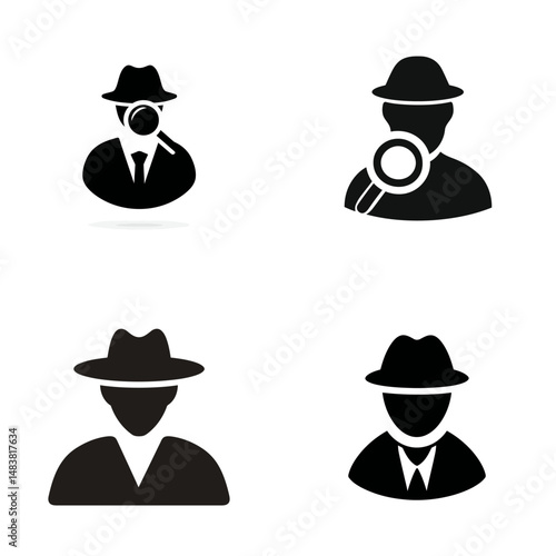 Cult Investigator - Vector icon, simple icon, isolated on white  -  
