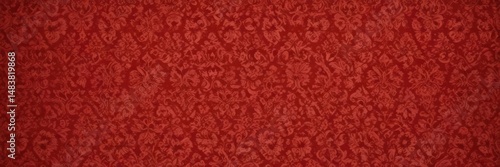 Intricate red damask pattern, traditional design ,  photo,  wallpaper,  scarlet