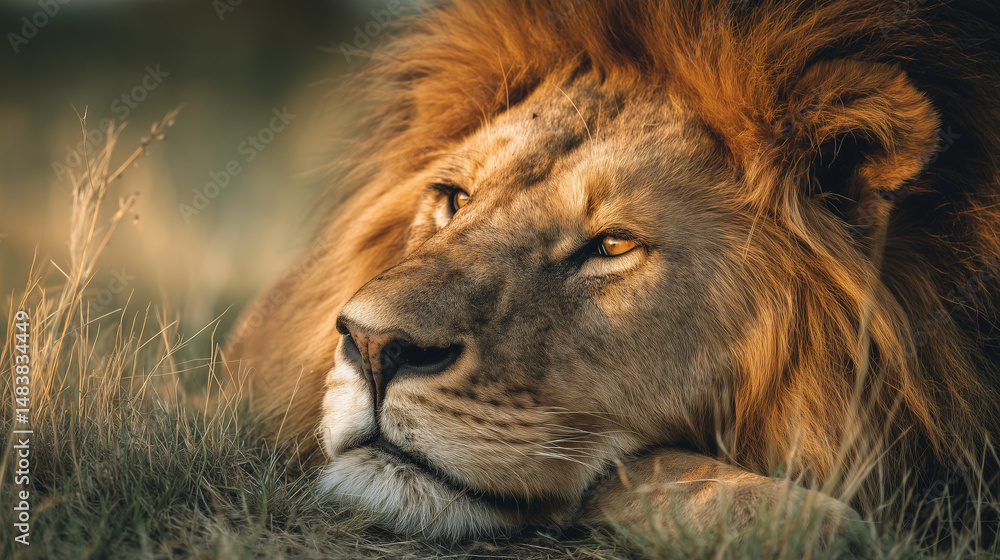 Naklejka premium portrait of a lion