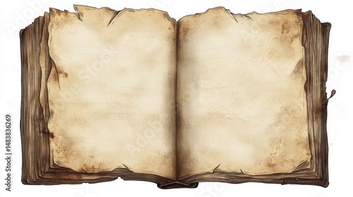 A blank, upright notebook page is shown in a simple drawing. It looks like a real paper notebook.
