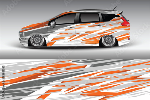 Stylishly Modified Car with Dynamic Graphic Design