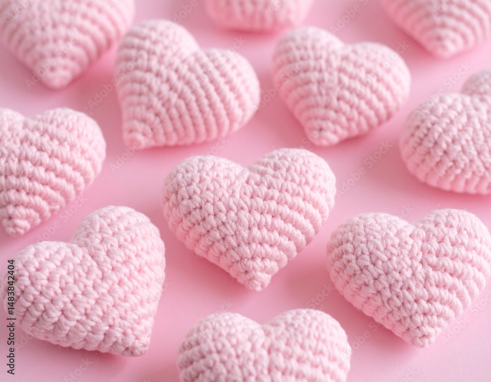 Obraz premium Pattern crochet love Generative AI