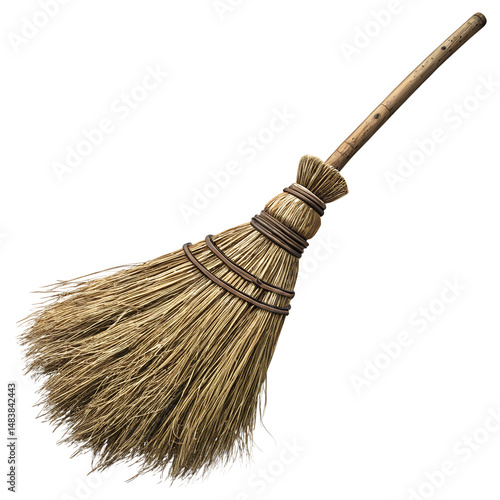 Wallpaper Mural Classic Witch Broomstick Isolated on Transparent Background – Halloween Magic Prop Torontodigital.ca