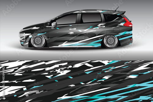 Stylish modified car with dynamic design on display (2)