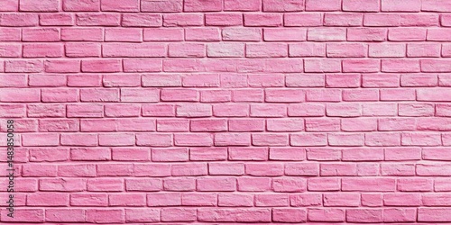 Pink and White Brick Wall Texture