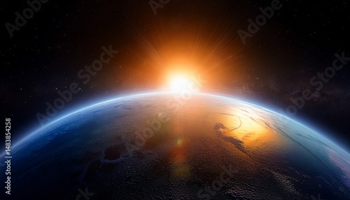 planet in front of the bright sun