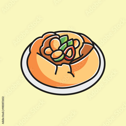 Polish Cuisine Vector Cartoon Illustration. Food Icon Concept Isolated Premium Vector. Flat Cartoon Concept. Cute Doodle Cartoon Illustration Style. Suitable for Any Project