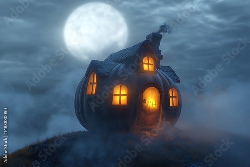 halloween pumpkin house