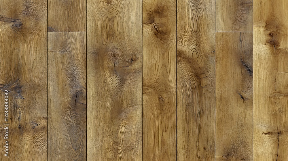 Naklejka premium Rustic Brown Wood Grain Texture Seamless Background