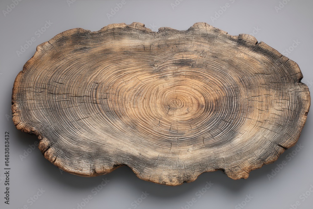 Cross Section of a Tree Trunk, Showing Growth Rings Cross Section of a Tree Trunk, Showing Growth Rings