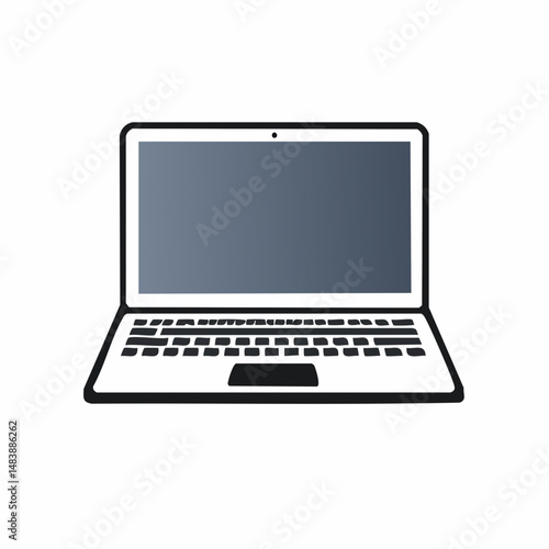 シンプルなパソコンのベクターアイコン