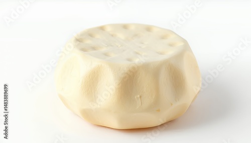 Obraz na płótnie Queso de Tetilla Detailed 3D Render Isolated on White Screen Displaying Unique Shape and Creamy Texture Emphasizing Spanish Culinary Heritage w salonie
