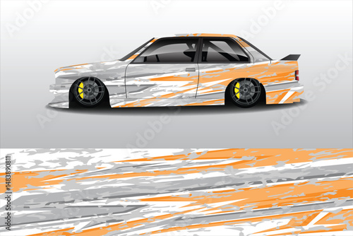 Sleek modified car design with dynamic paint splashes (1)