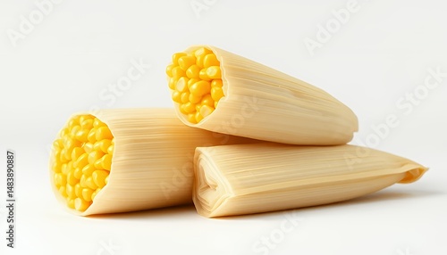 Obraz na płótnie Three Dimensional Render of Mexican Tamales Isolated Against White Backdrop w salonie