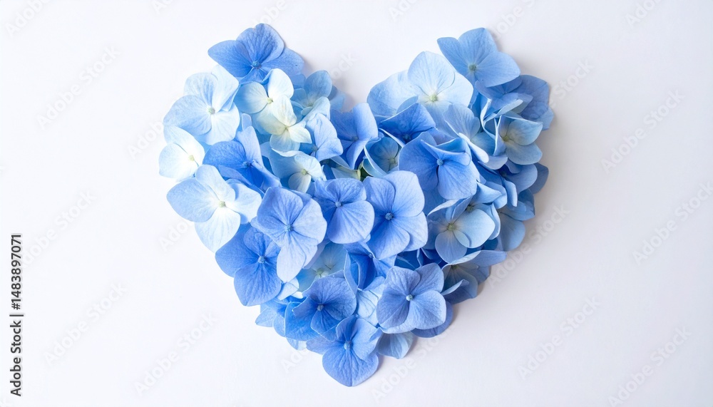 アジサイの切り花で作ったハート アジサイの切り花で作ったハート