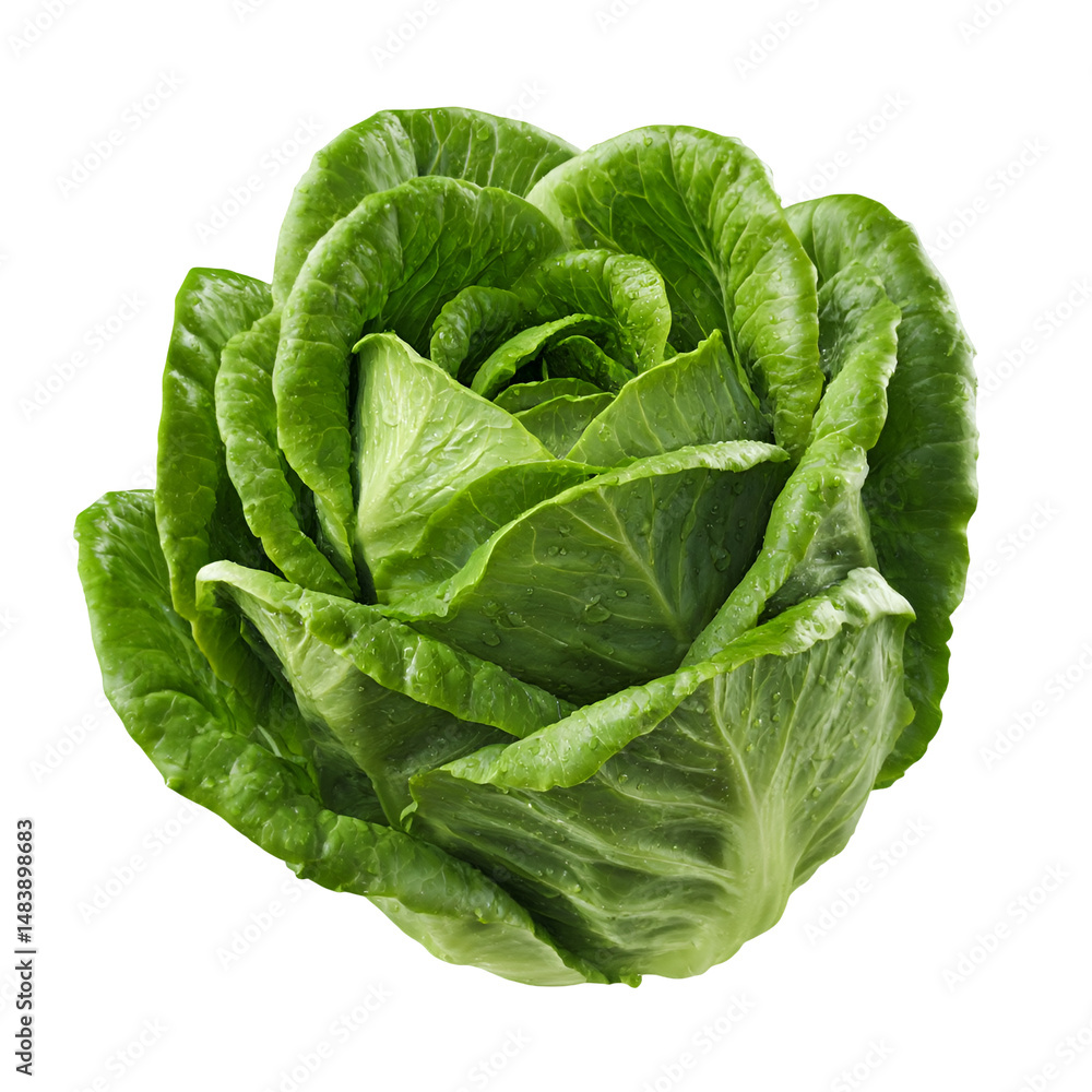 Fototapeta premium Fresh Green Lettuce Rose Shaped Vegetable Food Nature