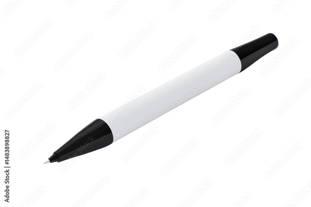 White and black pen isolated on transparent background White and black pen isolated on transparent background