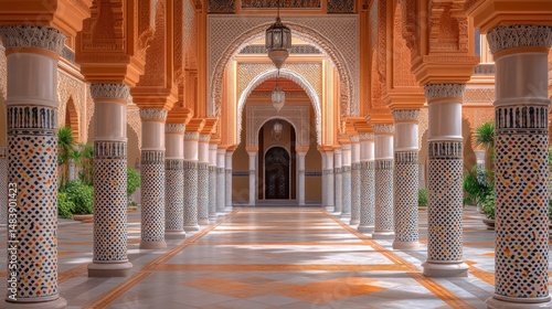 Ornate colonnaded walkway