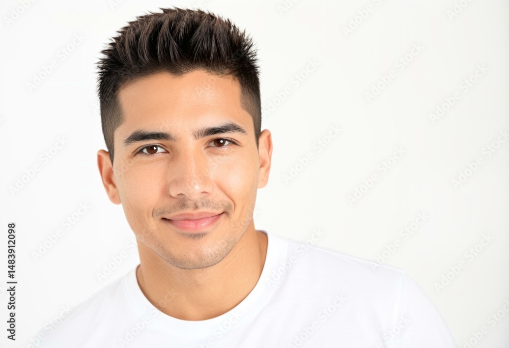 Obraz premium A man in a white shirt is posing for a picture.