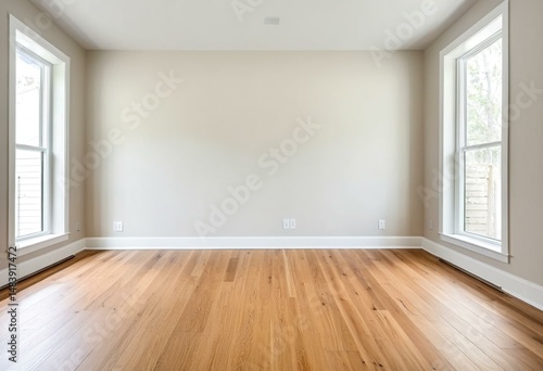 Wallpaper Mural A empty room with hardwood floors and white walls. Torontodigital.ca