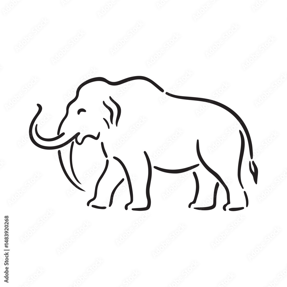 Fototapeta premium american mammoth jackstock vector