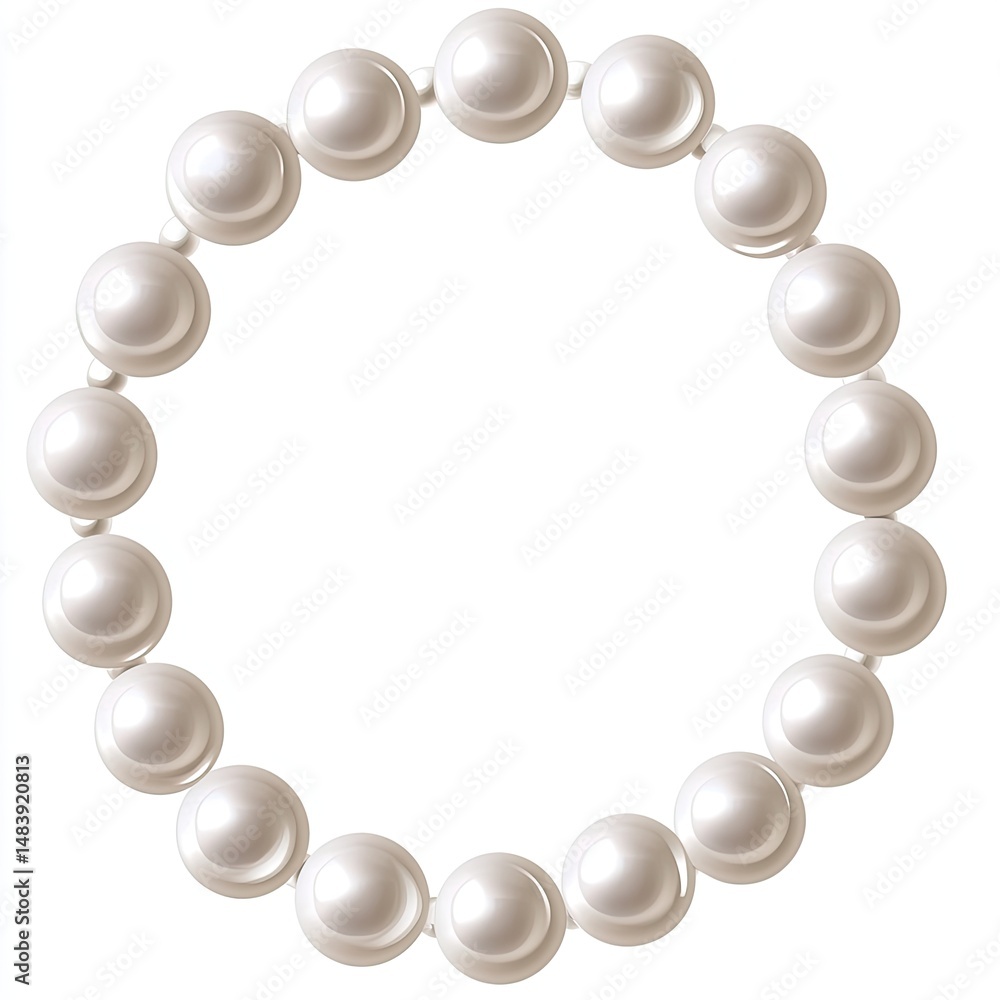 Obraz premium Pearl Circle Necklace