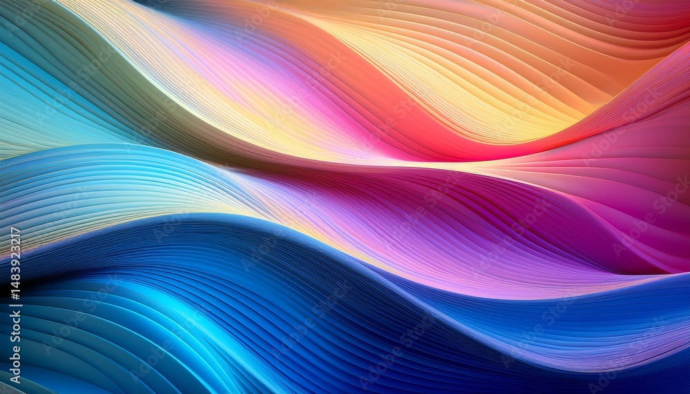 Fototapeta premium abstract gradient waves background