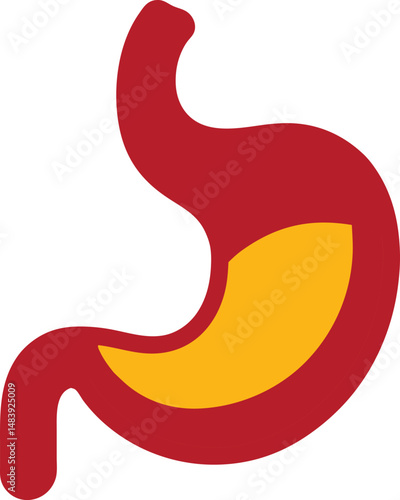 Stomach icon on transparent background 