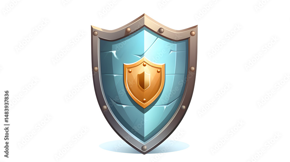 Professional Cartoon Vector Illustration of Computer System Protection Shield Symbol Professional Cartoon Vector Illustration of Computer System Protection Shield Symbol