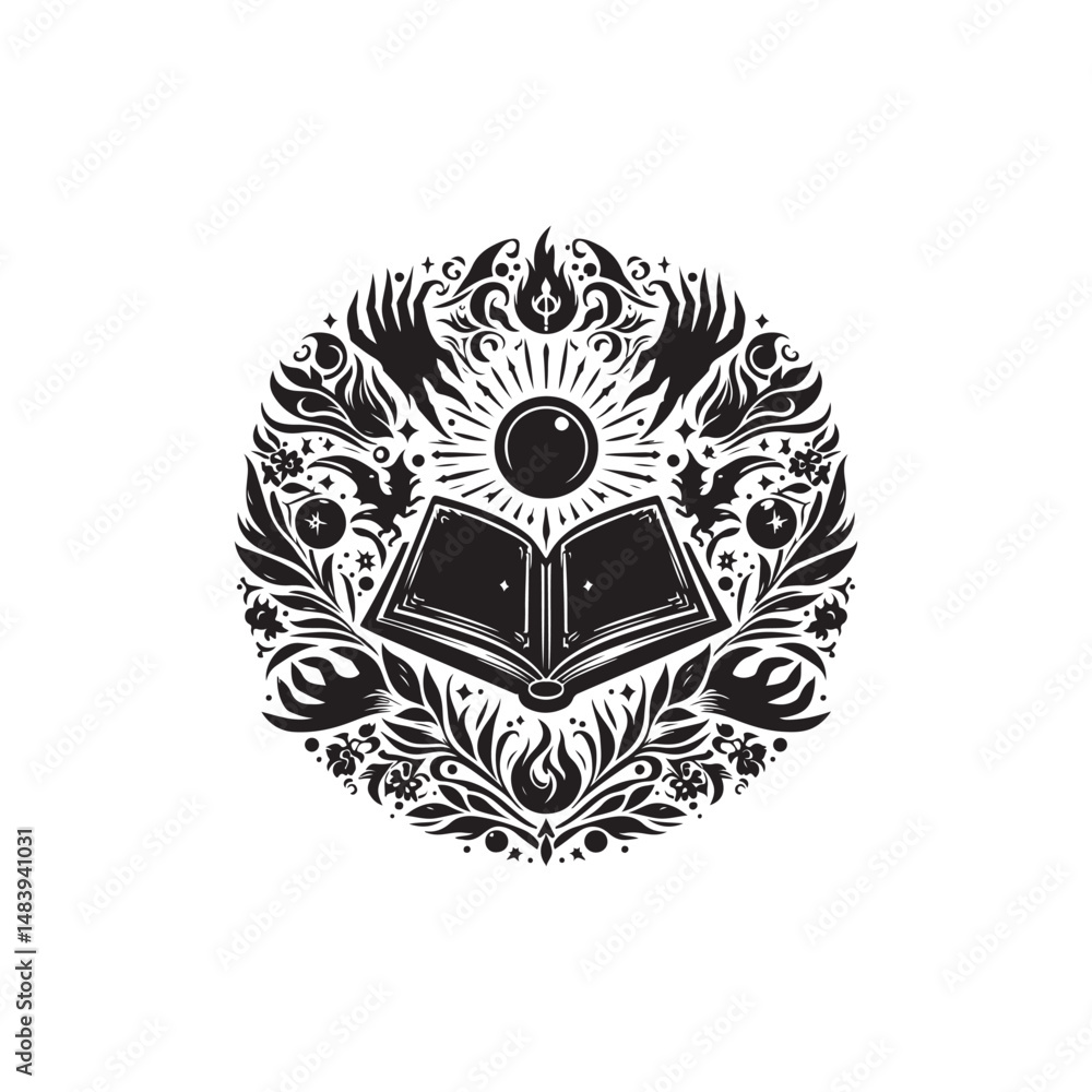 Obraz premium The Book of Shadows Vector (7).eps