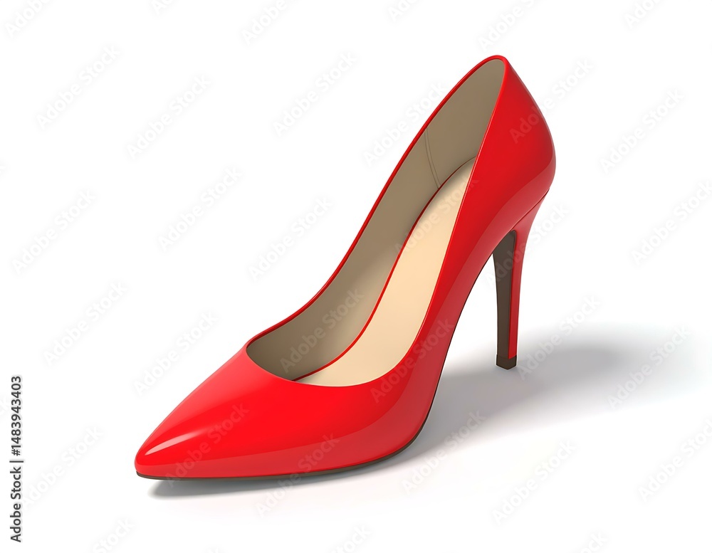 Classic Red High Heels Elegant PointedToe Stilettos Fashion Shoe Classic Red High Heels Elegant PointedToe Stilettos Fashion Shoe