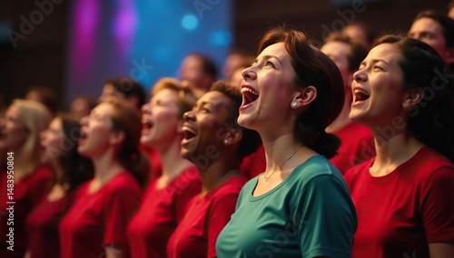 Wallpaper Mural A diverse church choir in harmonious song, uplifting and spiritual , faith, faith-based Torontodigital.ca