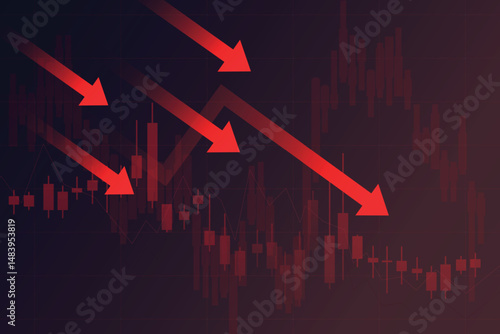 candlestick chart business background