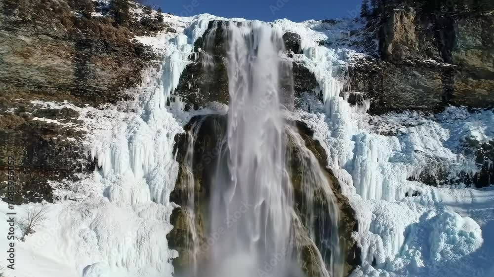 Majestic Frozen Waterfall A Winter Wonderland of Ice and Water Majestic Frozen Waterfall A Winter Wonderland of Ice and Water