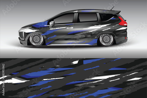 Stylish modified car with vibrant design on display (3)