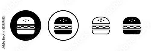 Burger icon logo design. burger sign and symbol. hamburger