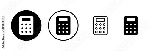 Calculator icon logo design. Accounting calculator sign and symbol.