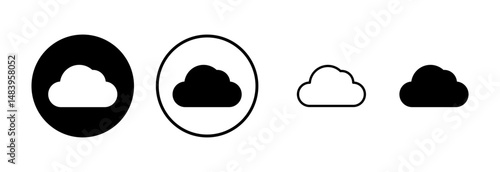Cloud icon logo design. cloud sign and symbol