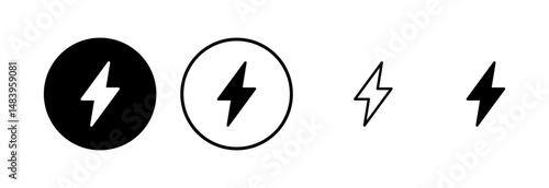 Lightning icon logo design. electric sign and symbol. power icon. energy sign